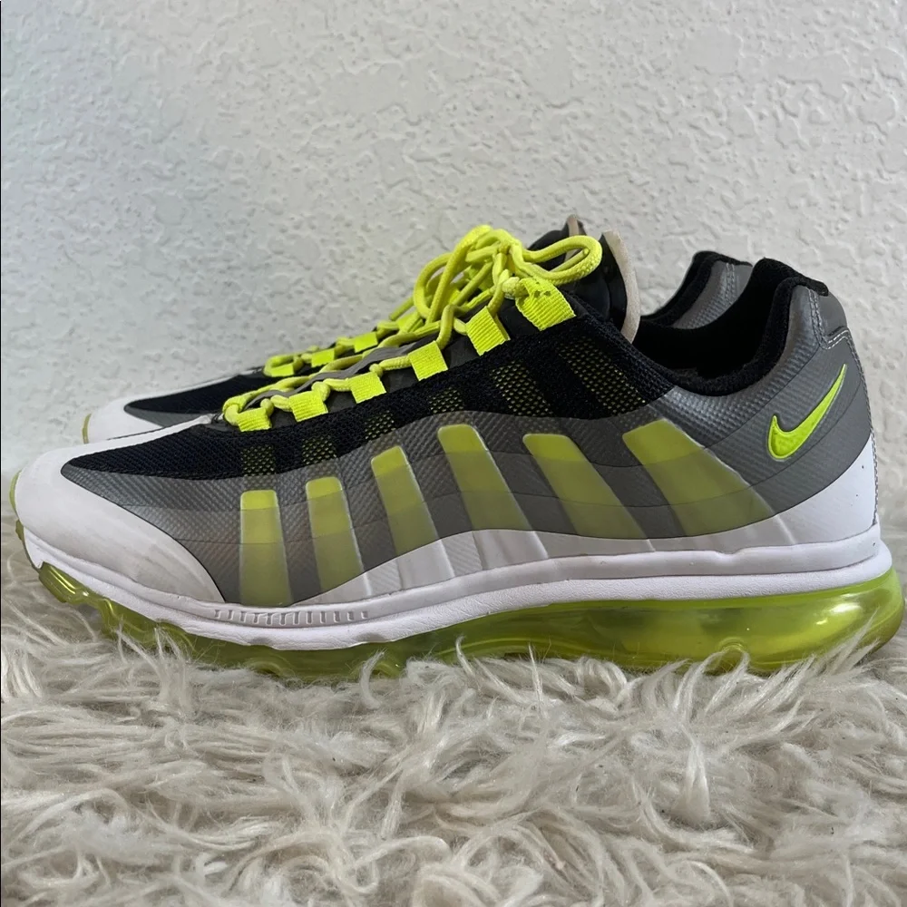 Nike Air Max ‘95 Men’s Size 11.5 White/Black/Volt/Silver 511307-010 Sneakers - Picture 7 of 11